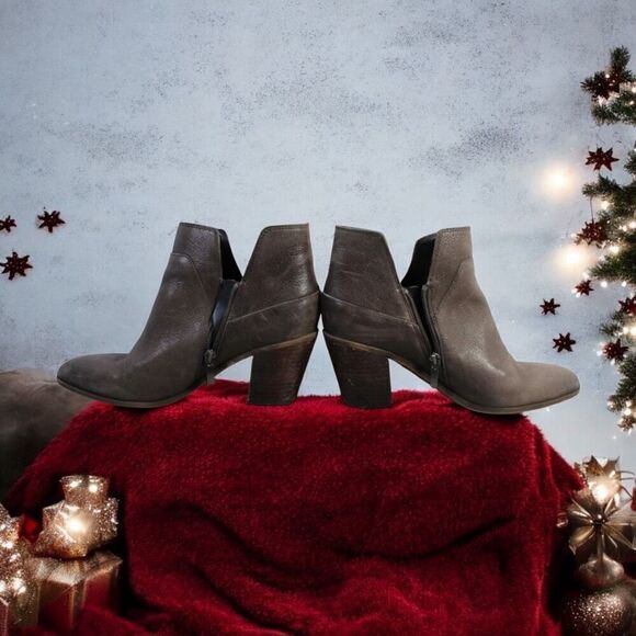 Franco Sarto Odessa Leather Zip Ankle Boots Womens Size 9 M - Picture 1 of 7